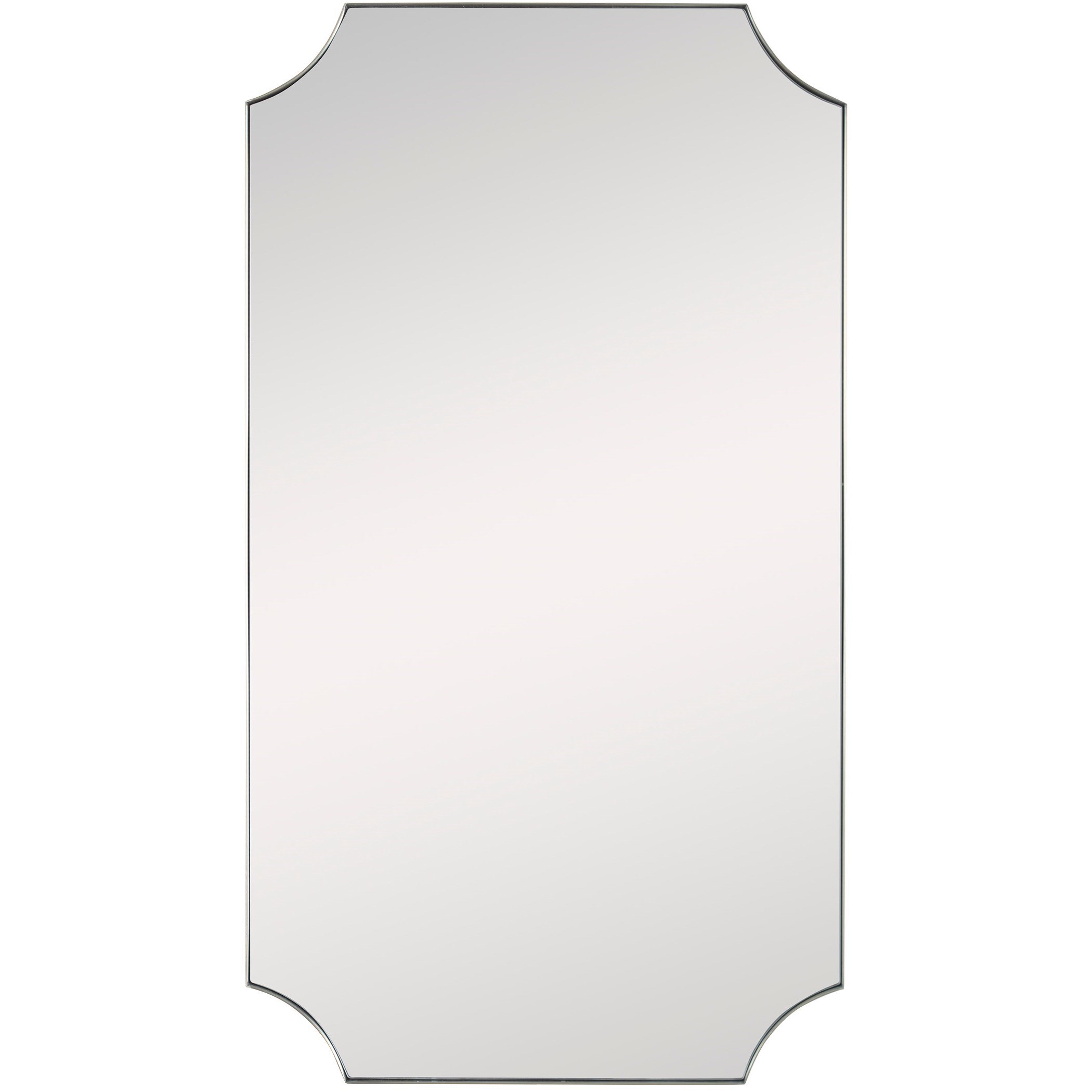 Uttermost Mirrors Lennox Brass Scalloped Corner Mirror Mueller